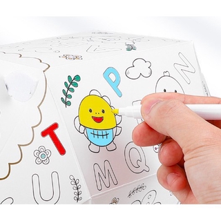 DIY doodle paper folding graffiti painting drawing assembling craft
