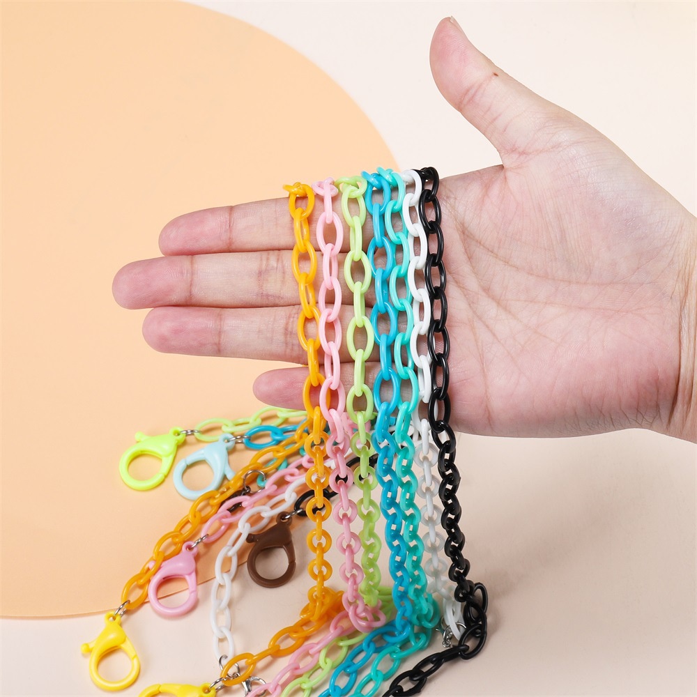 50CM Colorful Chain Plastic Chain Links Acrylic Link Chain Keychains