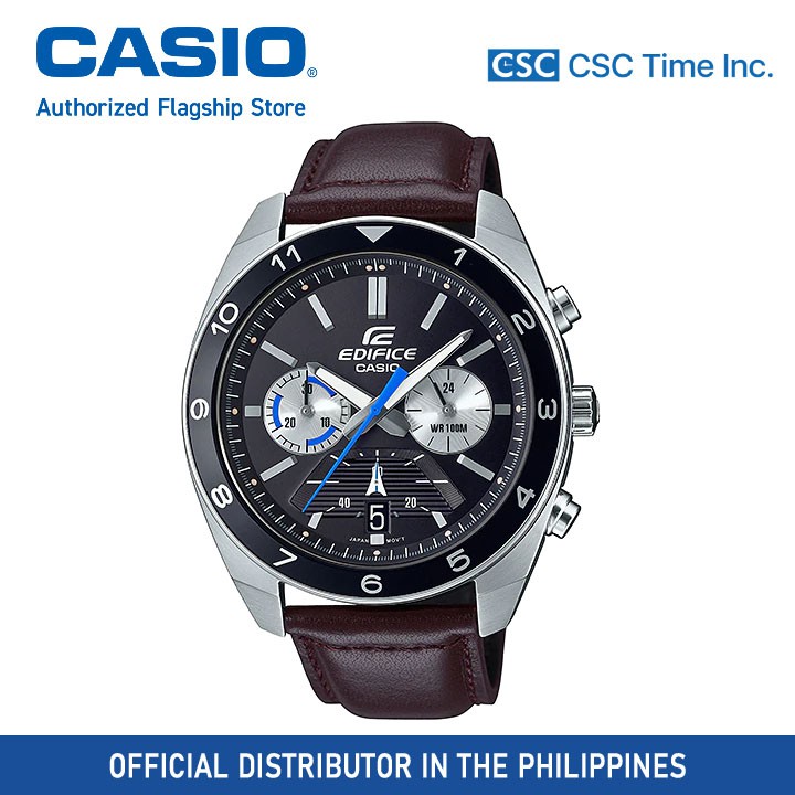 casio edifice leather strap