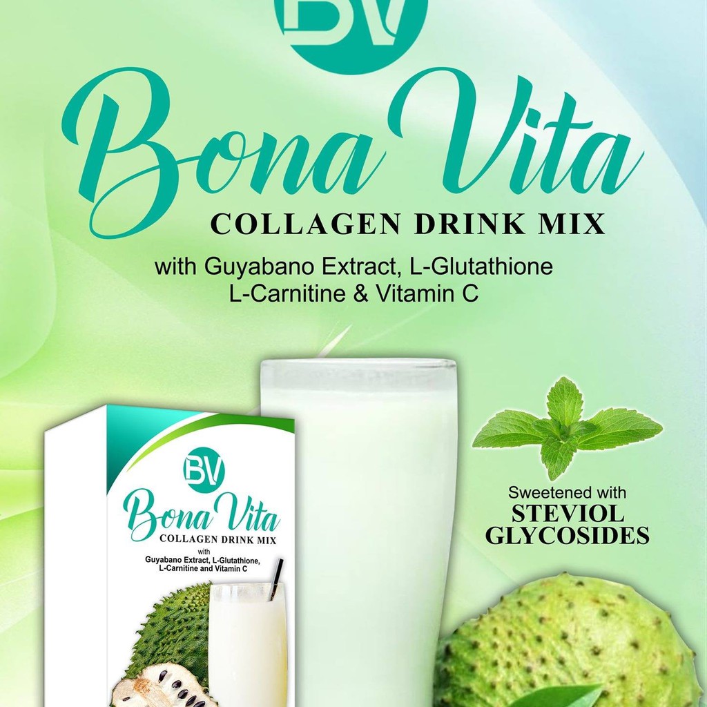 Bona Vita Guyabano Collagen Drink Mix With L Carnitine For Slimming Shopee Philippines