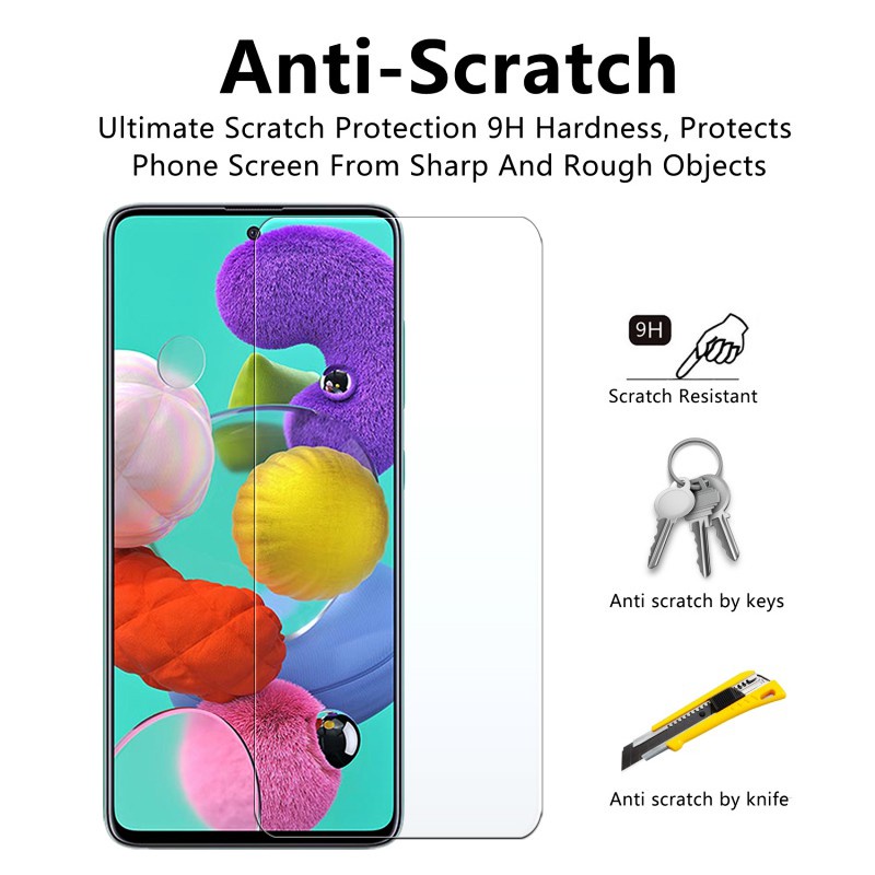 Samsung Galaxy A12 A02s A42 A21s M31 A72 A52 A02 A31 A11 A71 A51 M51 A01 A50 A30 A20 A10 A70 A50S A30S A20S A10S M11 9H Transparent Tempered Glass Screen Protector