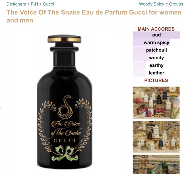 gucci perfume the voice of the snake
