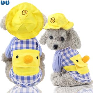 Cartoon Pet Hat Clothing Little Yellow Duck Shape Dog Clothes for Small Dogs Cats Puppy Suit Chihuahua Yorkies Dogs Pet Clothing