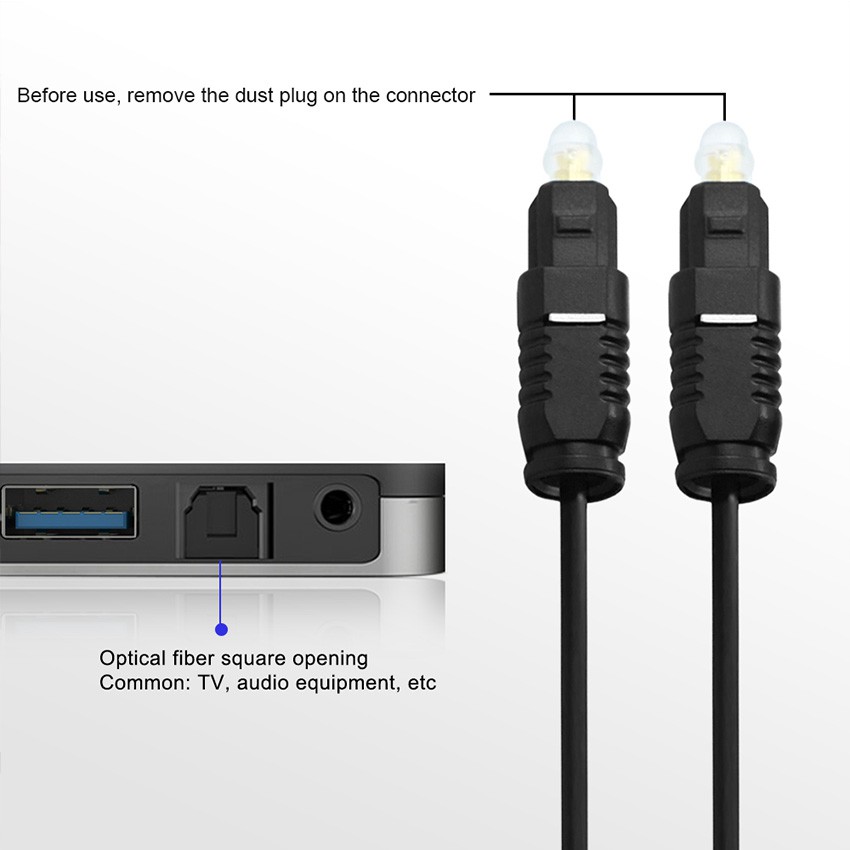 Premium TOSLINK Cable 5mm Diameter 0.5-20 Metres Digital Audio Lead Gold Plated 