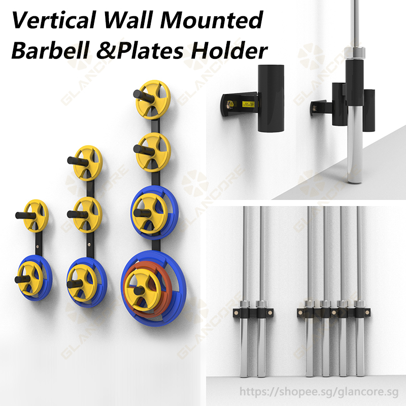 Barbell Weight Plates Wall Mount Vertical Olympic Barbell Holder