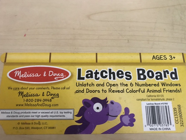 melissa & doug 3785 & doug latches board