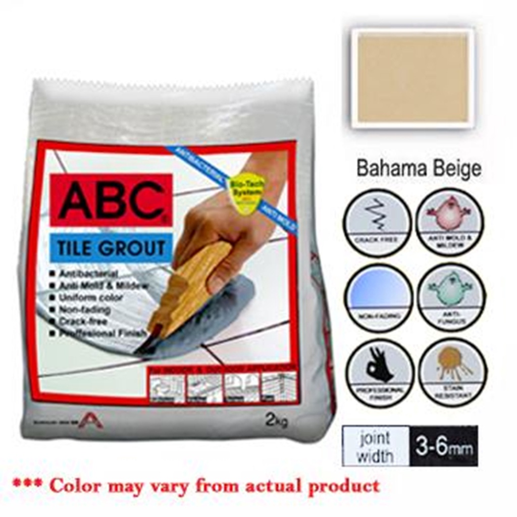 ABC TILE GROUT F1 BAHAMA BEIGE ( 2 KILOS ) Shopee Philippines