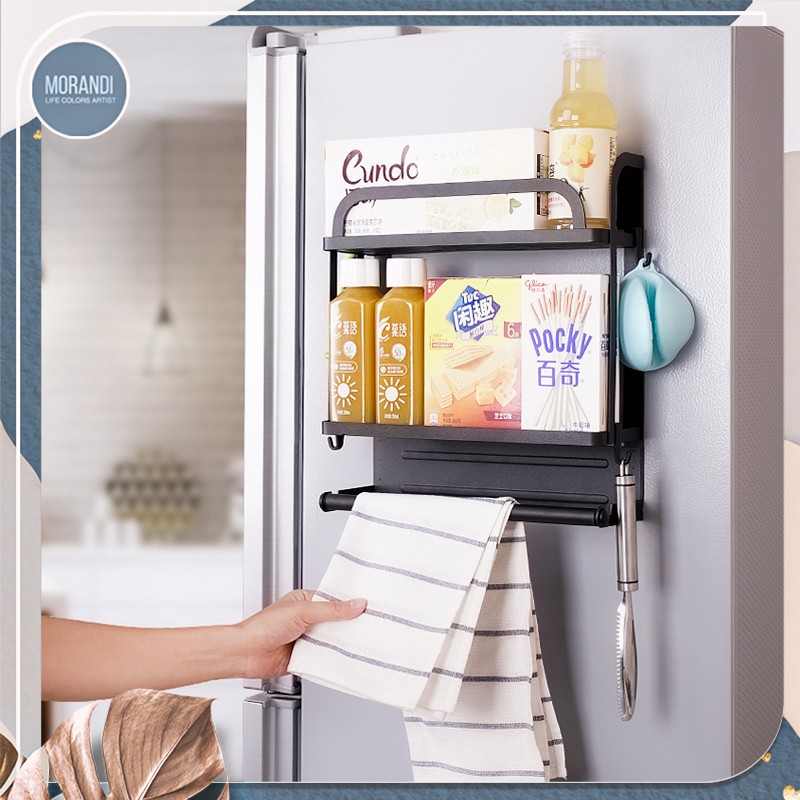 Morandi Multipurpose Shelves, Shelves, Kitchen Shelves Shelves next to the refrigerator