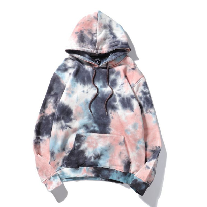 100 cotton tie dye hoodie