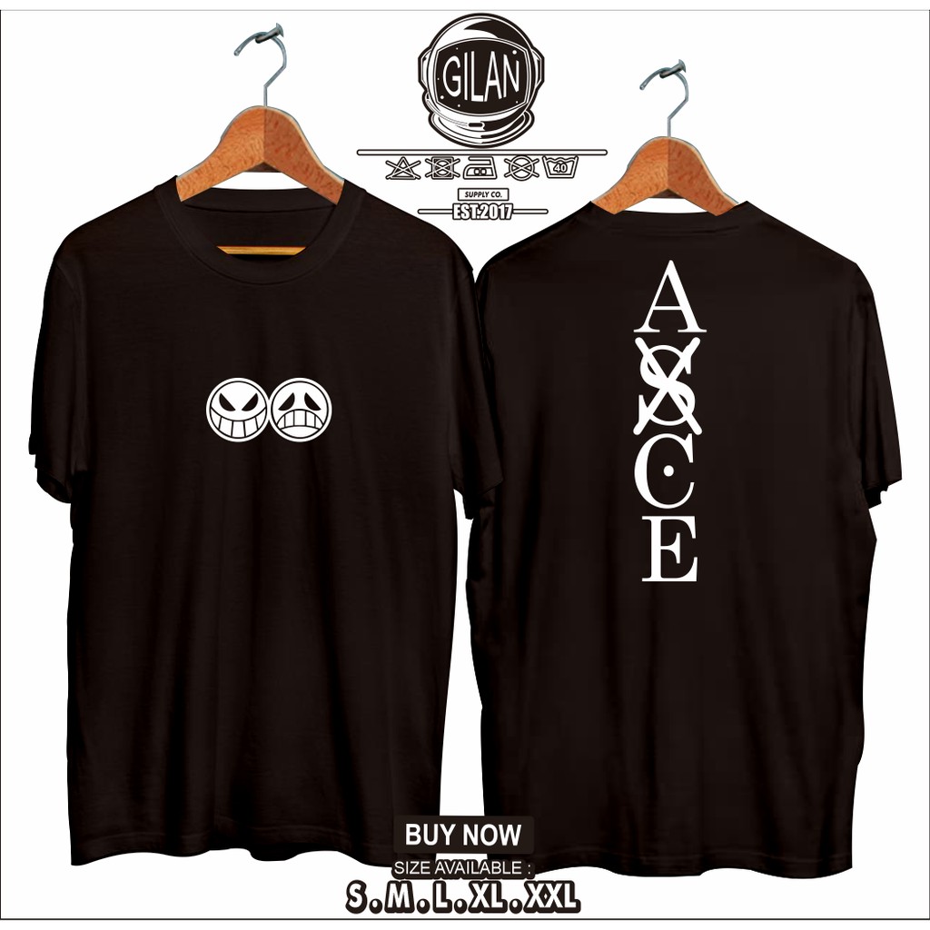 Portgas D Ace Asce T Shirt Logo Back Anime One Piece T Shirt Gilan Cloth Shopee Philippines