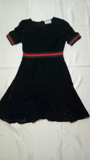 gucci black lace dress
