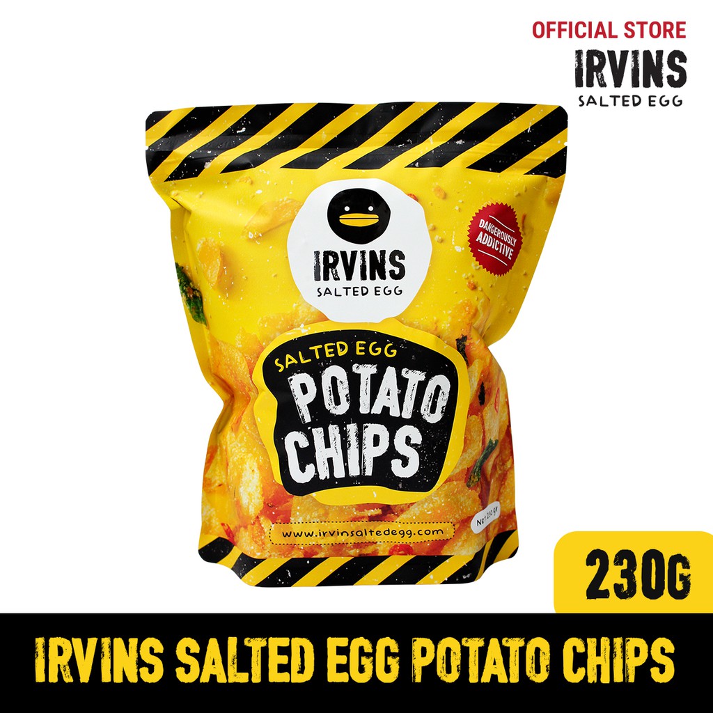 IRVINS Salted Egg Potato Chips 230g (Big) | Shopee Philippines