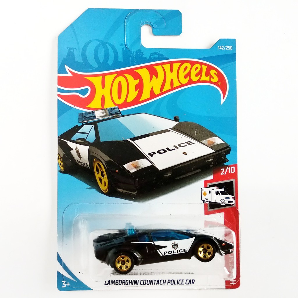 Metal and Plastic Hot Wheels Design Black Lamborghini Countach Police  Diecast Car Toys for Kids / Collection | Shopee Philippines