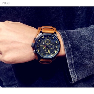 【Lowest price】▽CURREN Men Military Large Dial Casual Leather  Male Wristwatch W0136 #4