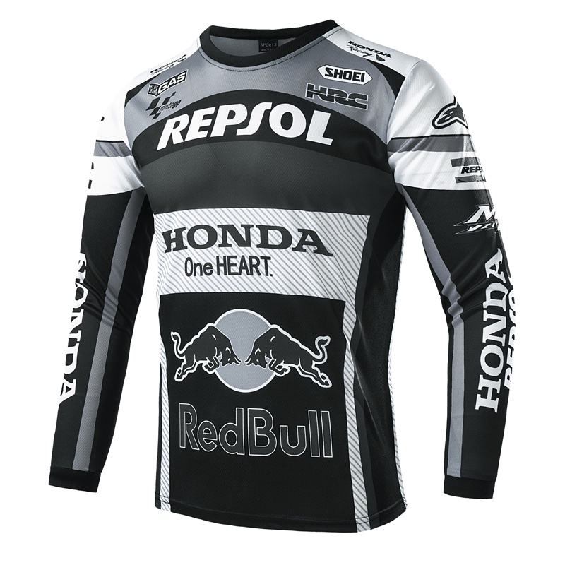 HONDA Motorcycle Jersey shirt Long Sleeve cycling for men Rider sports ...