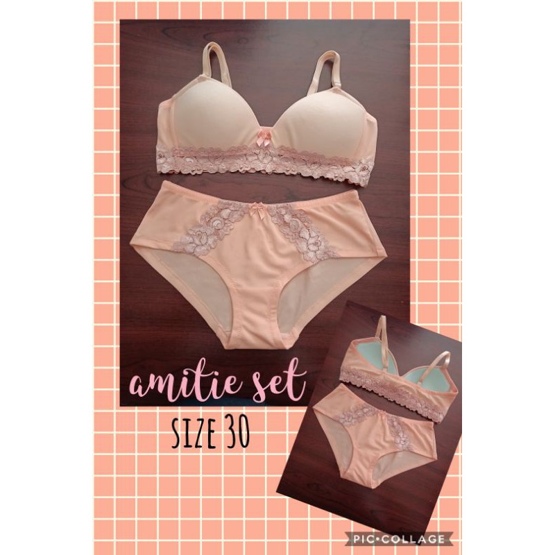 bra panty set size 30