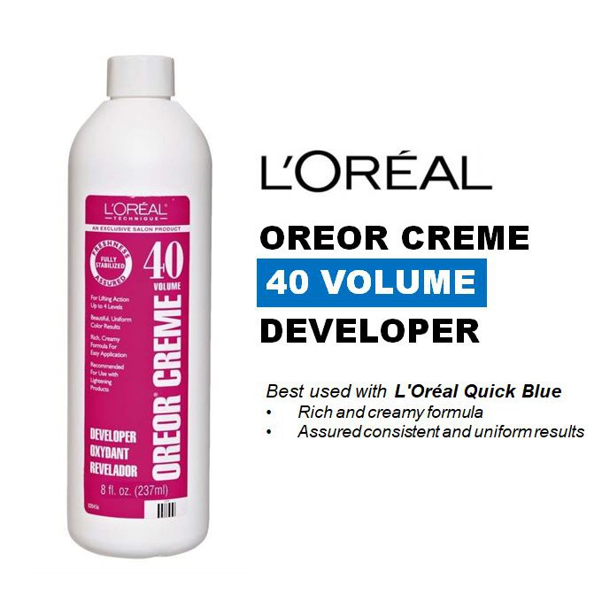 Loreal Quick Blue 40 Volume Developer Oreor Creme Shopee Philippines