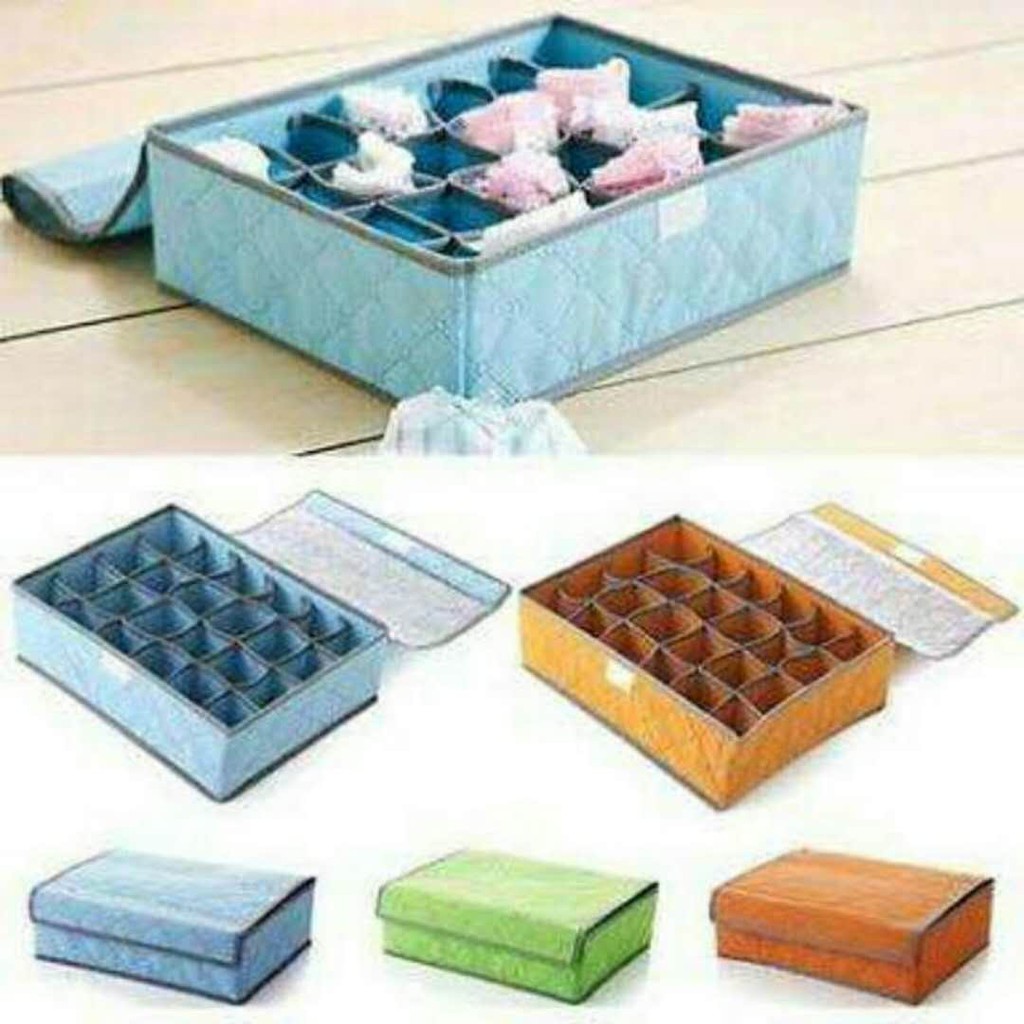 Underwear Socks Foldable Drawer Organizer Storage 24 Cell Shopee