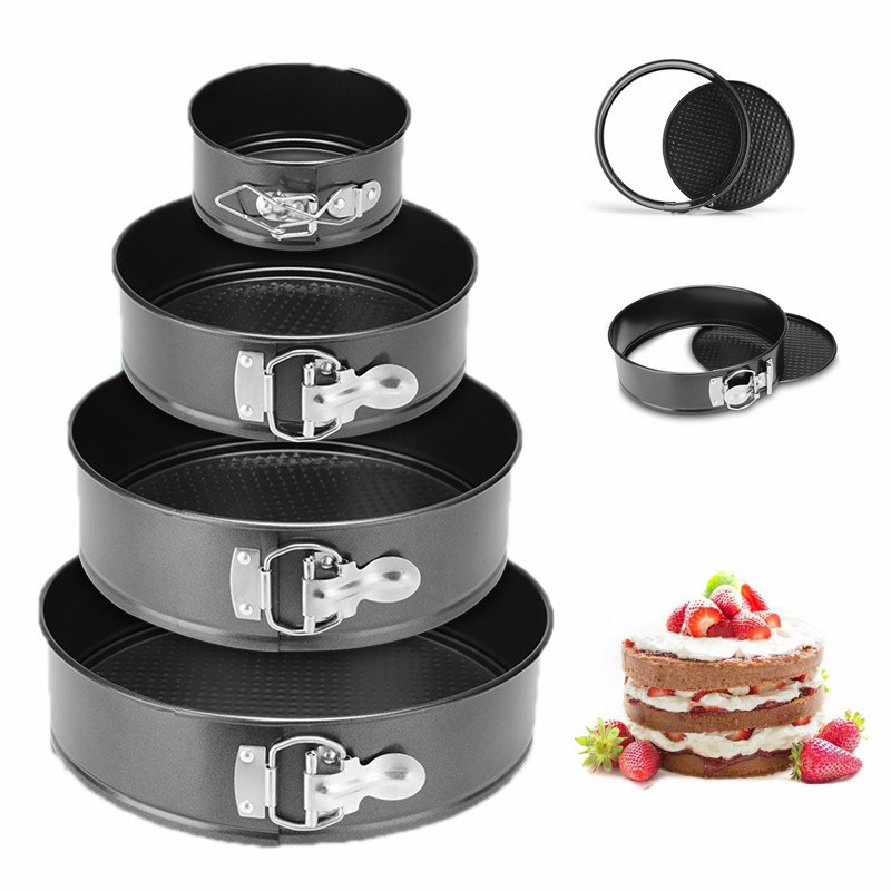 4/6/8/10 inch Black Carbon Steel Cakes Molds / NonStick Metal Bake