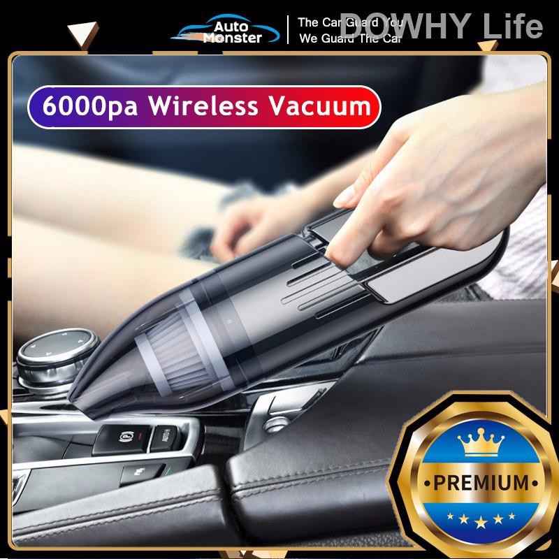 9000PA Portable Car Vacuum Cleaner Wet Dry Dual Use Wireless Super