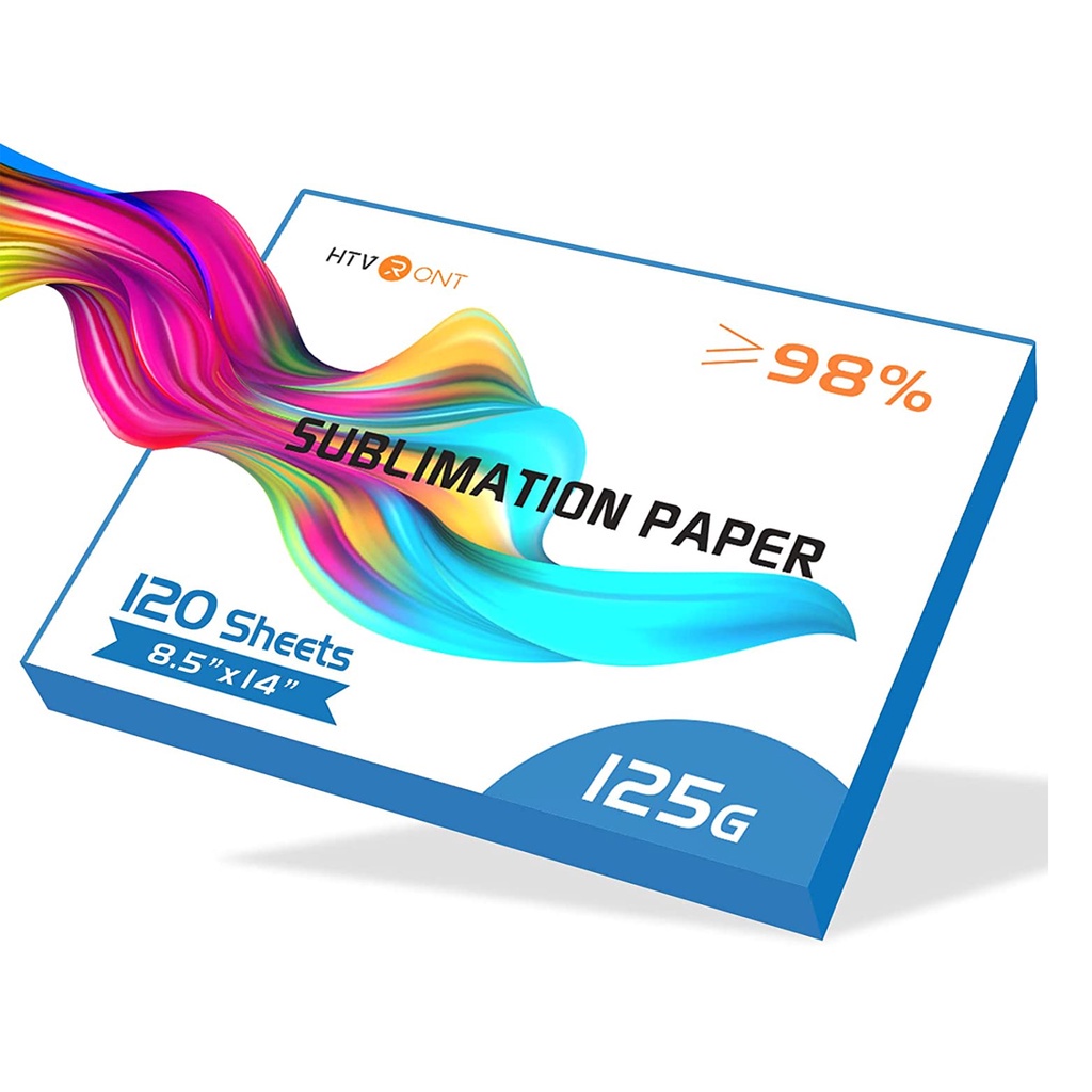 HTVRONT Sublimation Paper,8.5x14 Inch - 120 Sheets Easy to Transfer Sublimation Paper for T-shirts, Tumblers, Mugs