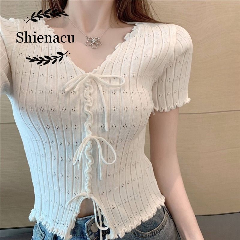 Crop Top Women Knitted Korean fashion Tops ootd Shopee Philippines