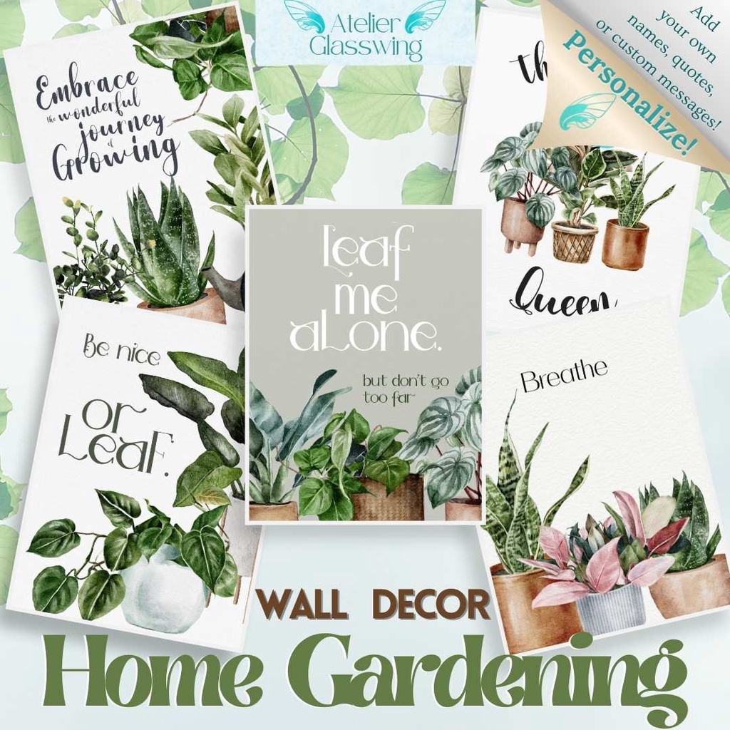 Home Gardening, Botanical, Floral Plantita Wall decor (Laminated A4 ...