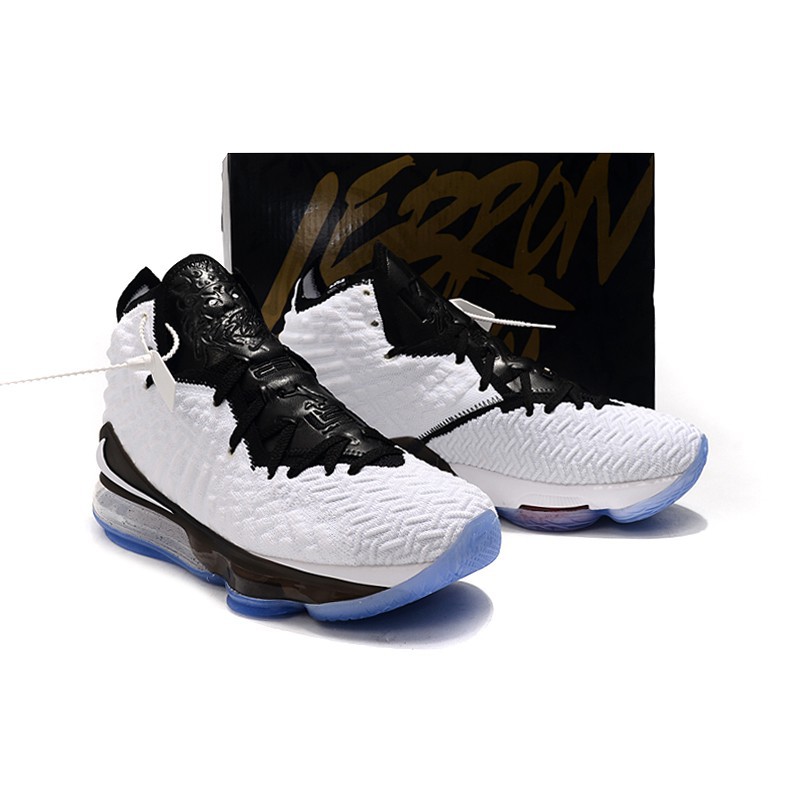 lebron james white and black shoes