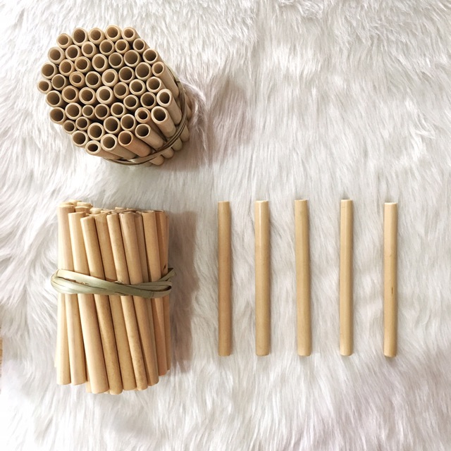 5 Inches Bamboo Cocktail Straws (Reusable Bamboo Straw) Shopee Philippines