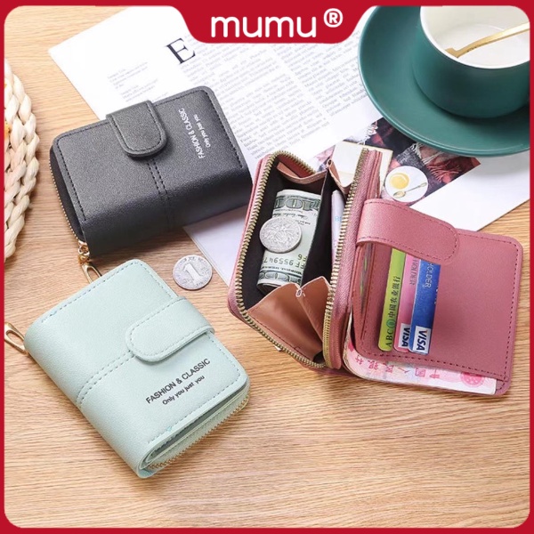 Mumu 1071 Korean New Leather Elegant Fashion Ladies Wallet Cute