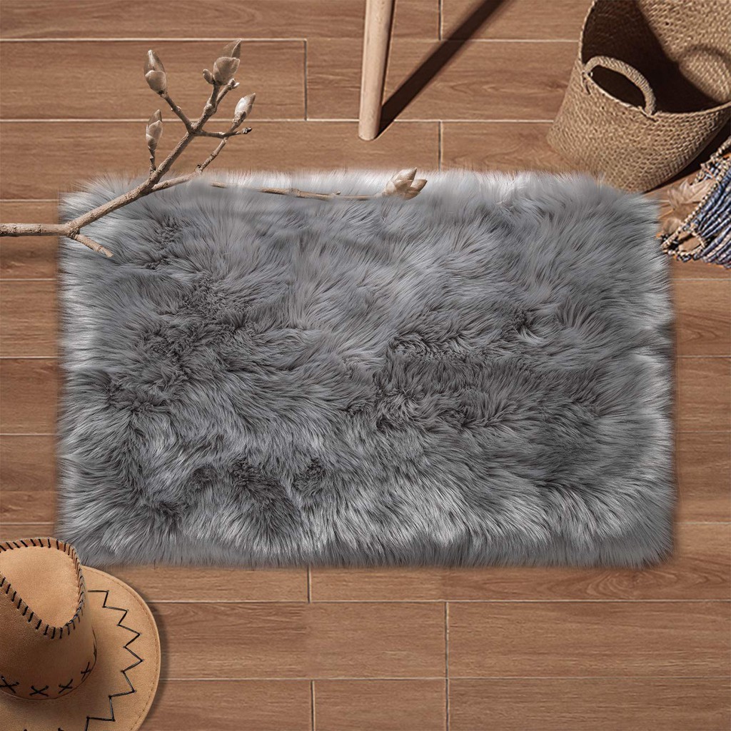 Fluffy Rugs Shaggy Dining Room Floor Home Bedroom Carpet 40 X 60 Cm Shopee Philippines