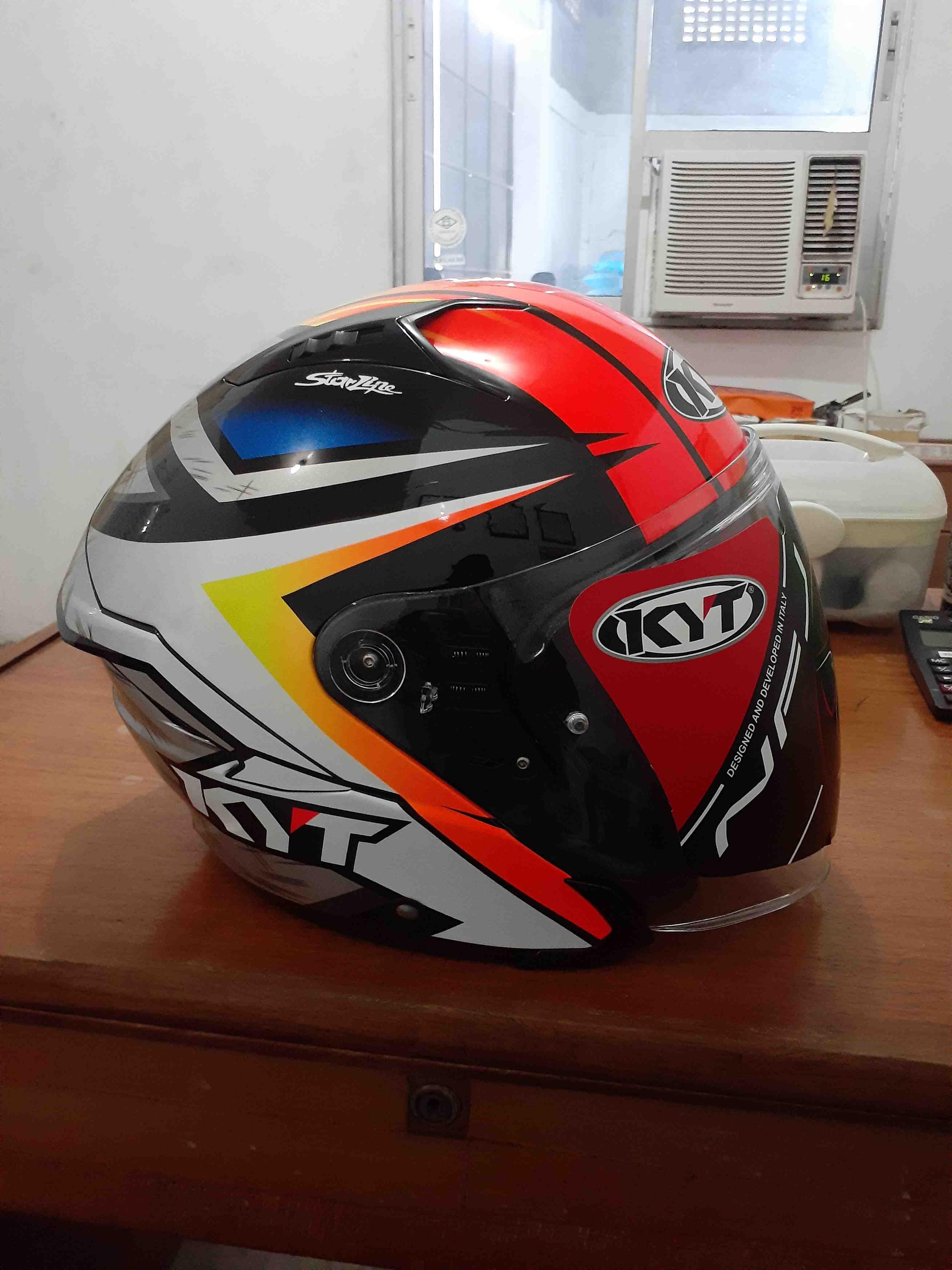  KYT  NFJ HALF FACE DUAL VISOR HELMET  Shopee Philippines