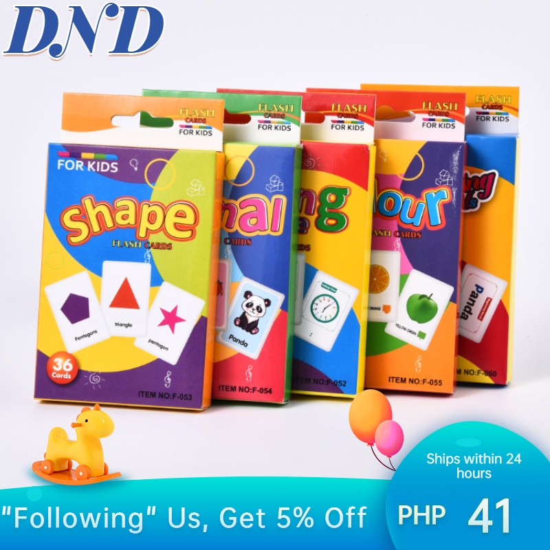 36pcs Baby Early Learning Flash Cards Children Letter Number