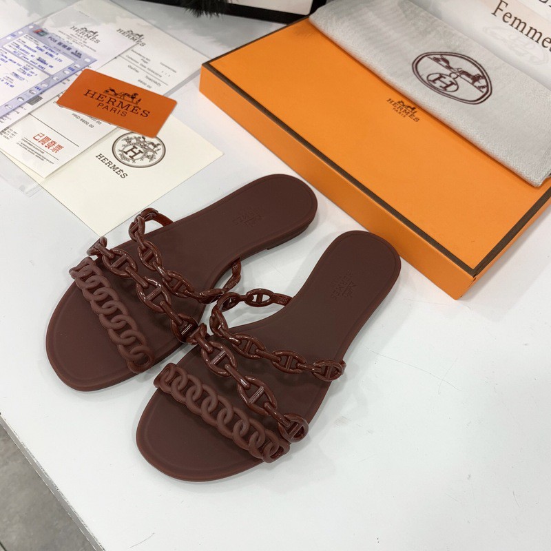 hermes female slippers