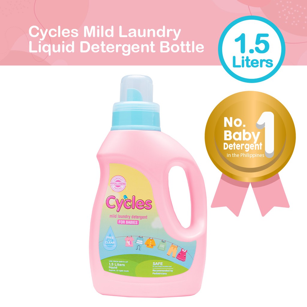 Cycles Mild Laundry Liquid Detergent 1.5L Bottle Shopee Philippines