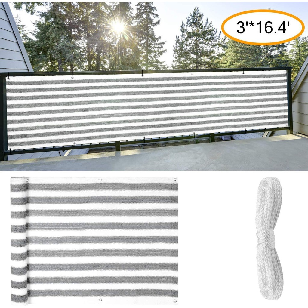 3ft x16.4ft Deck Screen UV-Resistant US NEW Balcony Privacy Screen Fence Cover 