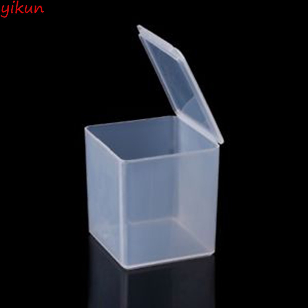 small square plastic boxes