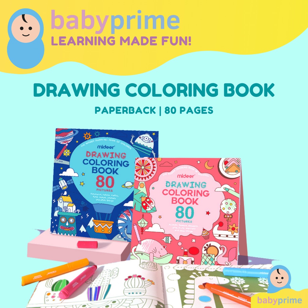 Mideer Drawing Coloring Book Shopee Philippines