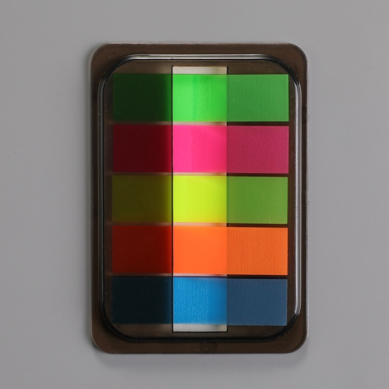 New 3 Styles Fluorescent Adhesive Sticky Note Marker Tab Bookmark Statio 