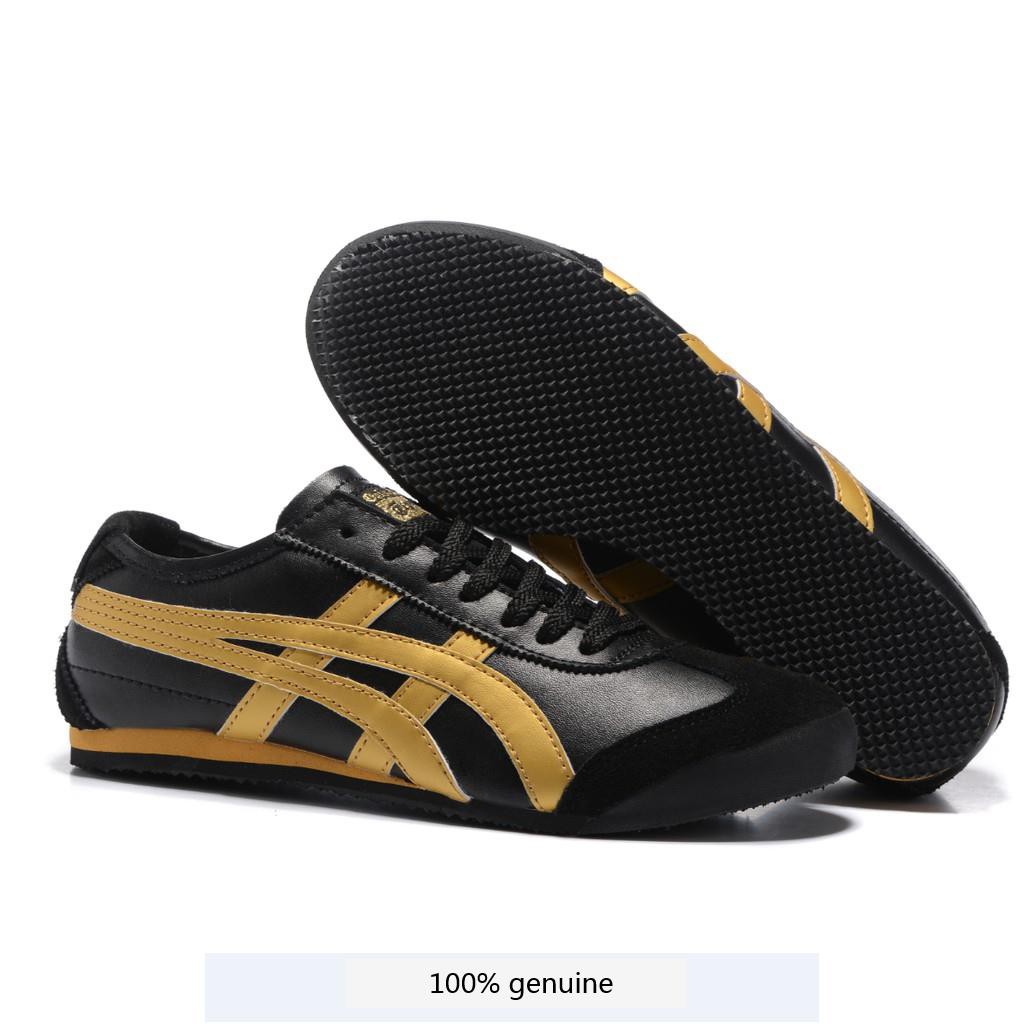 asics tiger black yellow