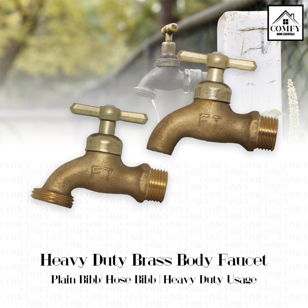 Brass Body Heavy Duty Copper Outdoor Garden Faucet Plain Bibb Hose Bibb
