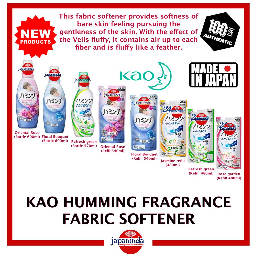 KAO Humming Fragrance Fabric Softener (100 Authentic) Made in Japan