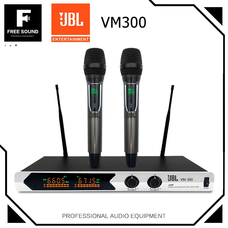 JBL dual wireless microphone VM300 wireless microphone UHF 50m