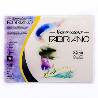 Fabriano 25% Watercolor 200gsm 24sheets per pad