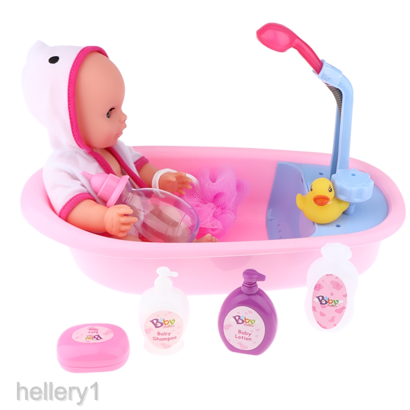 baby doll bathing