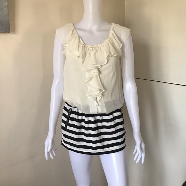 black & white casual dress