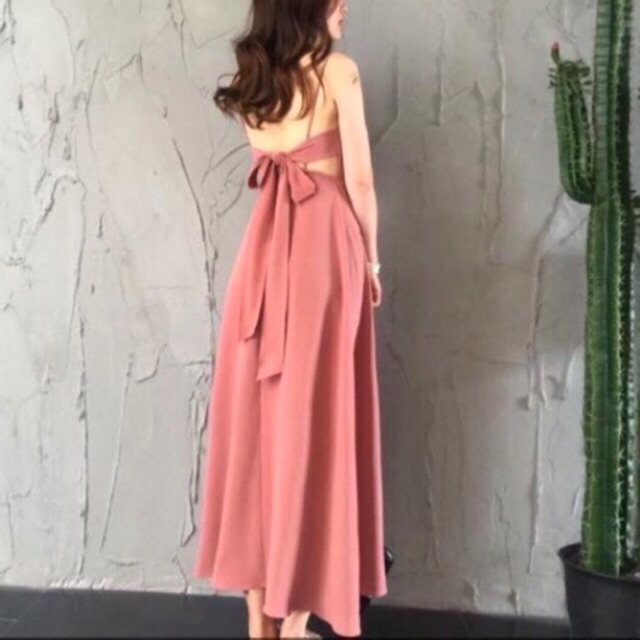 pink long dress formal