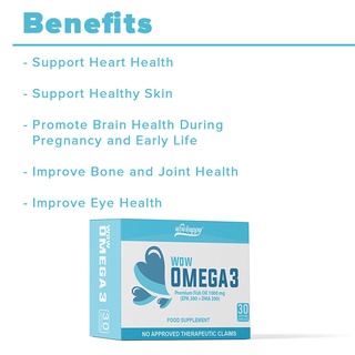 Wow Omega-3 Fish oil 1000 mg Triple Strength Capsules for healthy Heart, Eyes & Joints - 30 caps #3