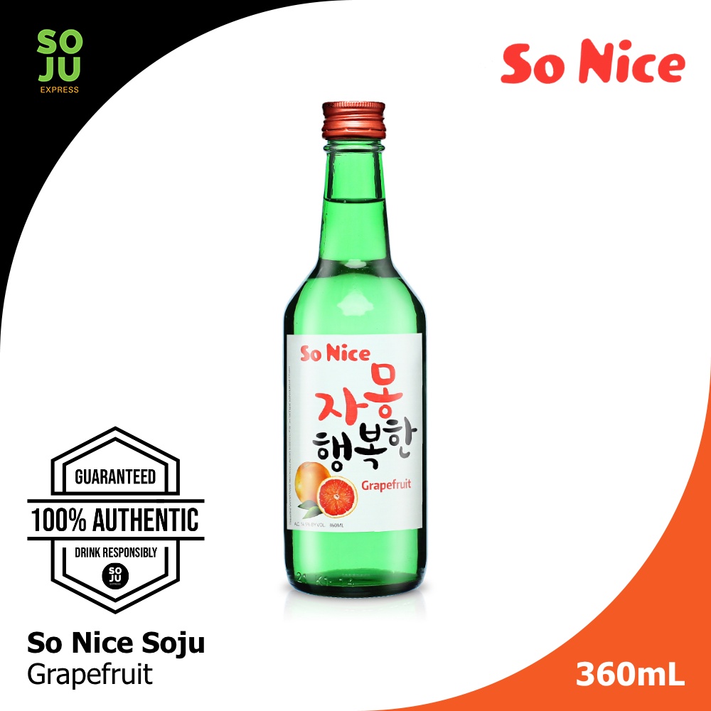 So Nice Soju Grapefruit 360ml Shopee Philippines