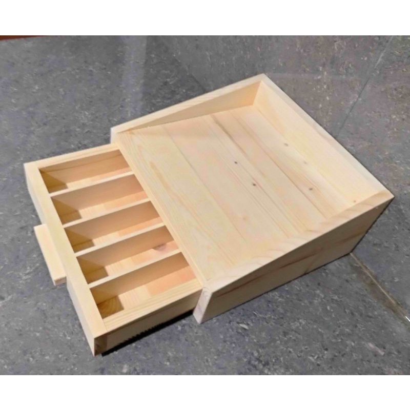 (Medium) Wooden Espresso Machine Coffee Maker Stand with Drawer